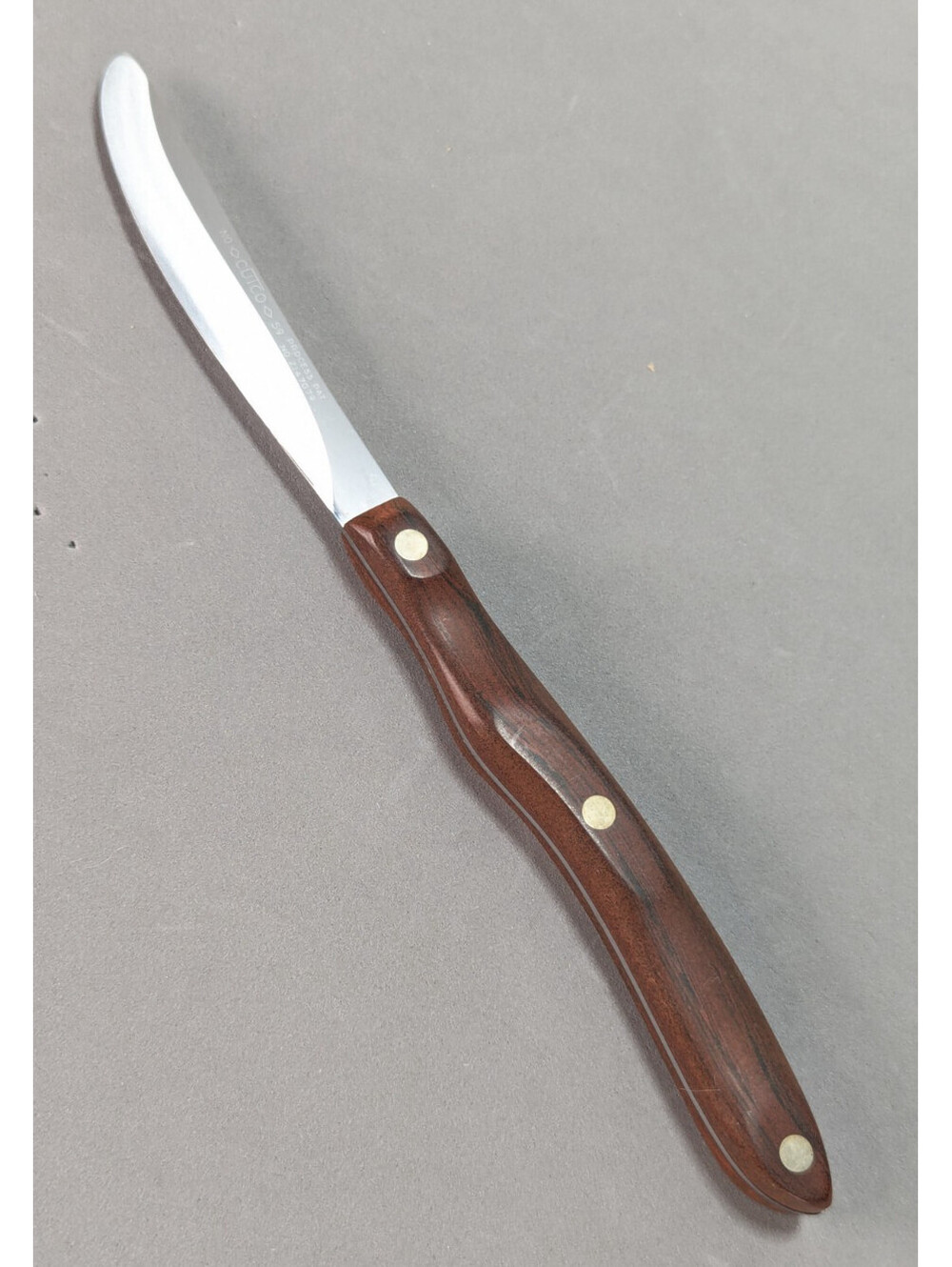 VTG Cutco No. 59 Straight Edge Steak Knife Brown Swirl Handle 4" Blade Stainless